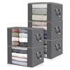 GOSO Bedding Storage Bags, Set of 5, 60*40*35cm, Large Capacity, Blanket and Clothes Storage, 25kg Weight Capacity, Foldable Storage Box, Non-Woven Fa