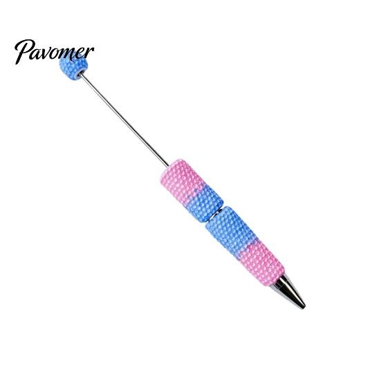 Creative Writing Supplies DIY Beadable Pen, Colorful Fancy Beaded Crafting Ballpoint Craft Pens for Adults Gift Students, Party Favors, Office
