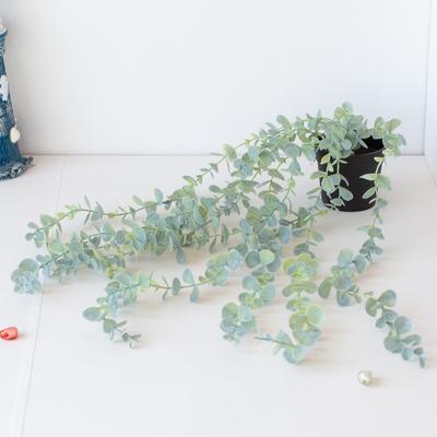 Artificial Hanging Plants Set with Small Pot Eucalyptus Leaf Vine Potted for Indoor Outdoor Wall Home Shelf Decoration