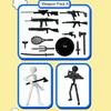 Stickman Ornament Multi-Purpose Action Figure Decor Mysterious Design Stress Relief Toy with Fully Poseable Robot