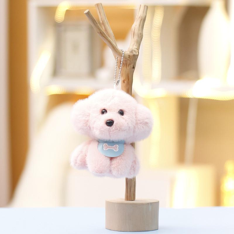 Cute Puppy Plush Toy Animal Stuffed Doll Girls Bag Charm Accessory Keychain