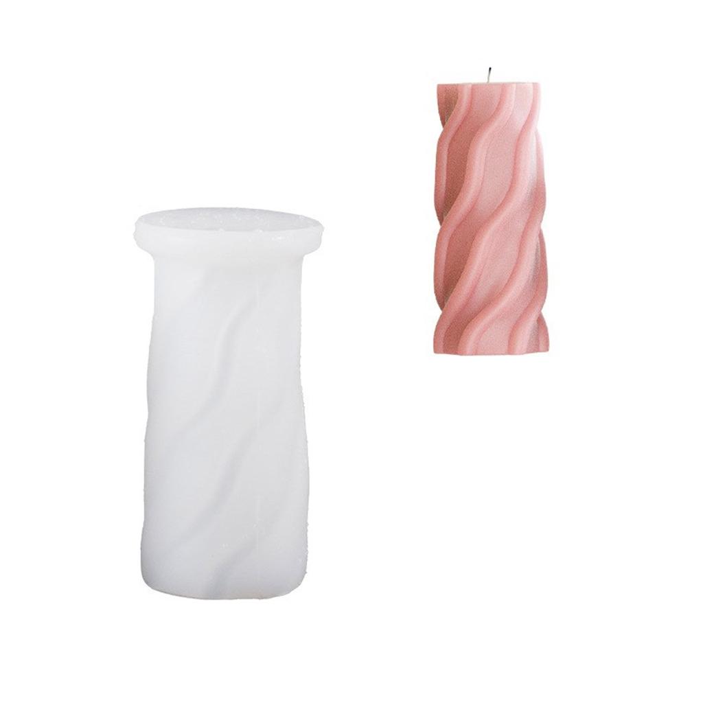 Flexible Silicone Mold Cylinder Shaped Wax Candle Molds Scented Aromatherapy Making Mould Handmade Ornament Mould