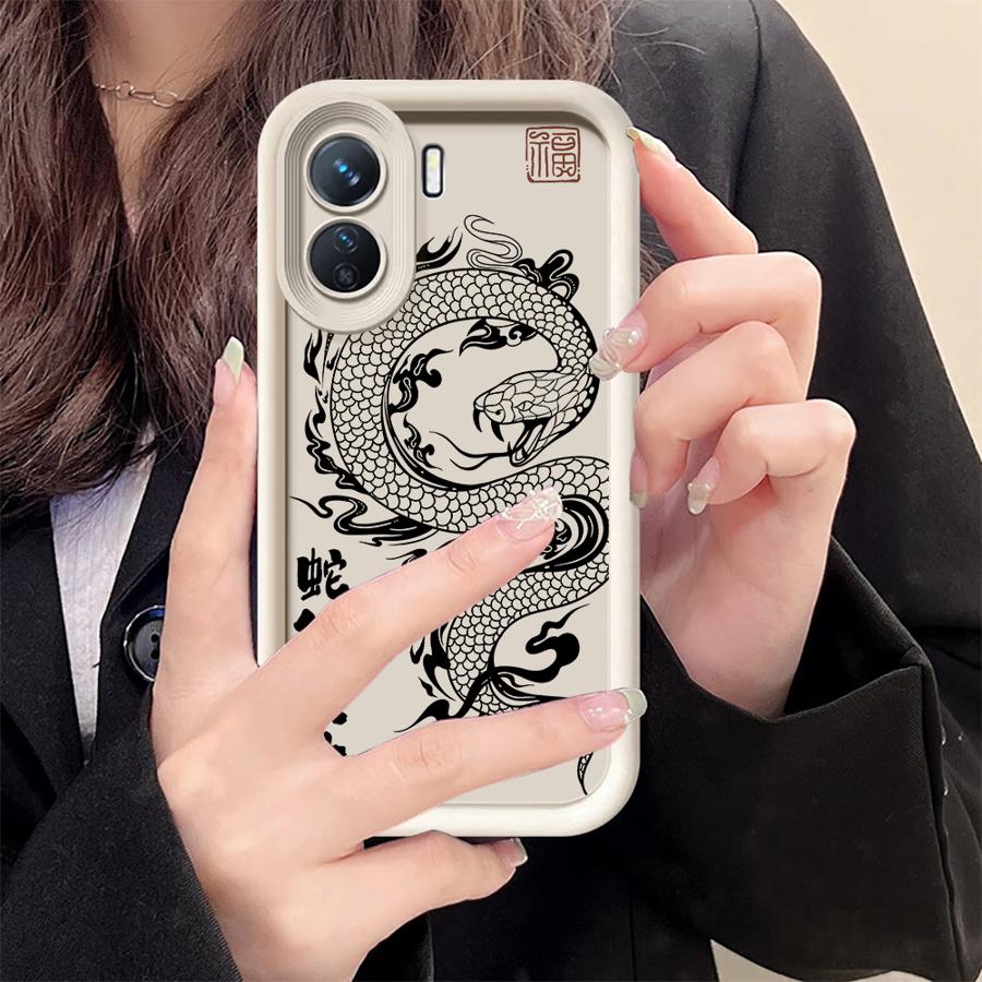Phone Case for Xiaomi Redmi Note 14 11 12 13 Pro Plus 10Pro 11Pro 11S 12S 12Pro Soft Cover Shell Black Dragon Snake