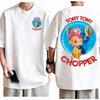 One Piece Tony Tony Chopper TShirt Unisex Kawaii Anime Graphic Print Pure Cotton Crew Neck Casual Fashion Tops For Men Women