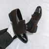 Men Loafers Leather Individuality Formal Business Shoes Coffee Slip On Flats Wedding Dress Prom Shoes Over Sized