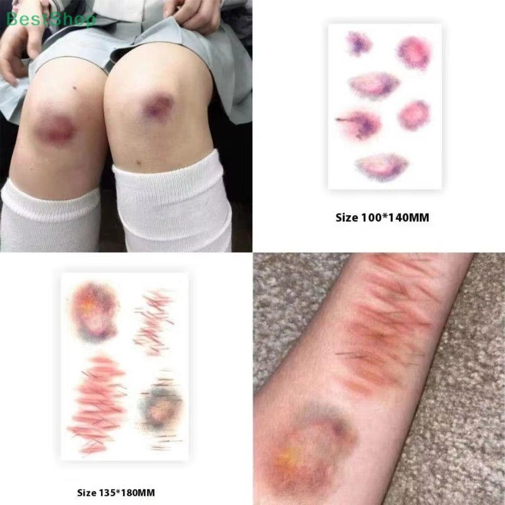 4Sheets Realistic Halloween Temporary Tattoos Waterproof Fake Tattoo Party