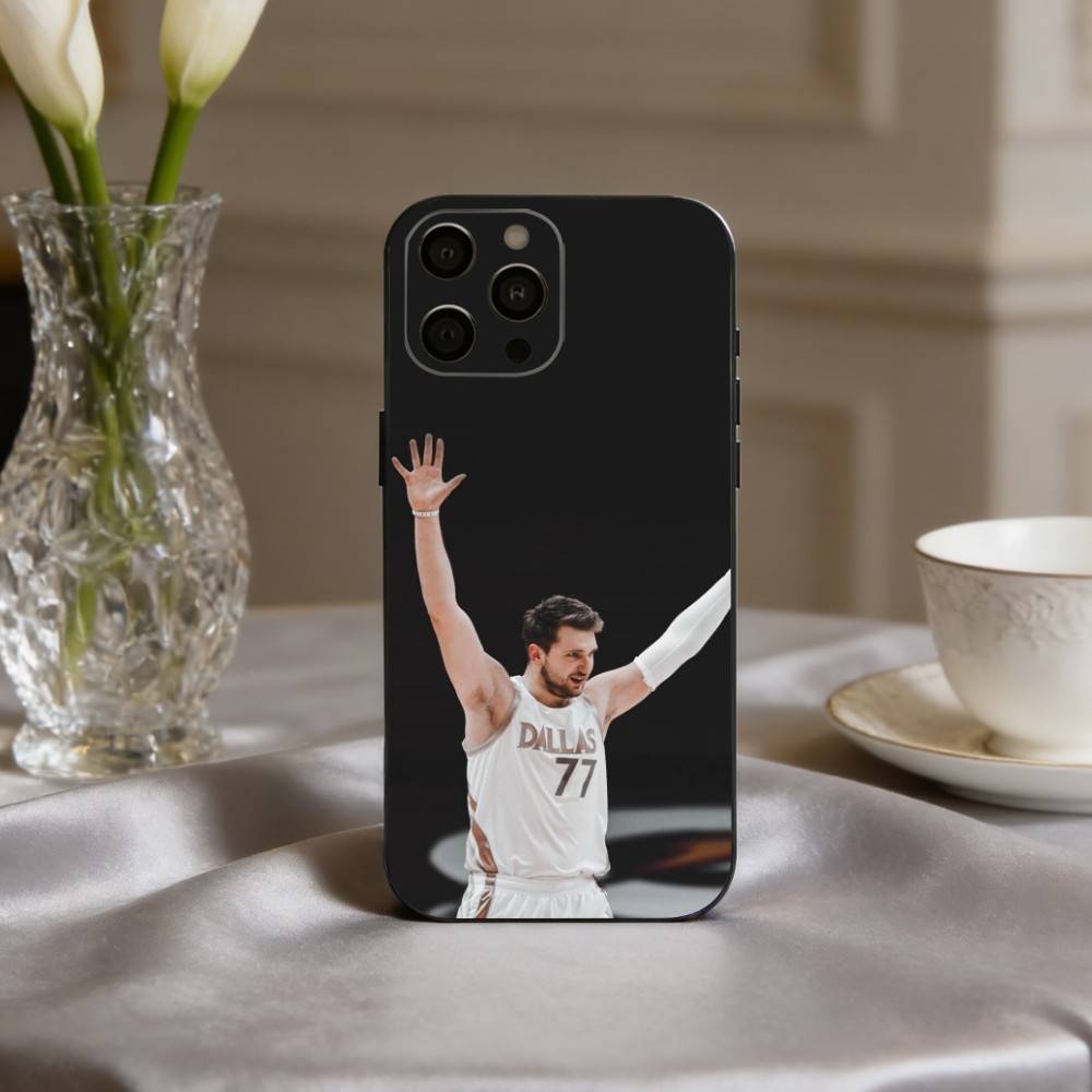L-LukA Star-studded D-DonciC Phone Case For iPhone 17,16,15,14,13,12,11 Plus,Pro Max,XS,Soft Silicone Black Cover