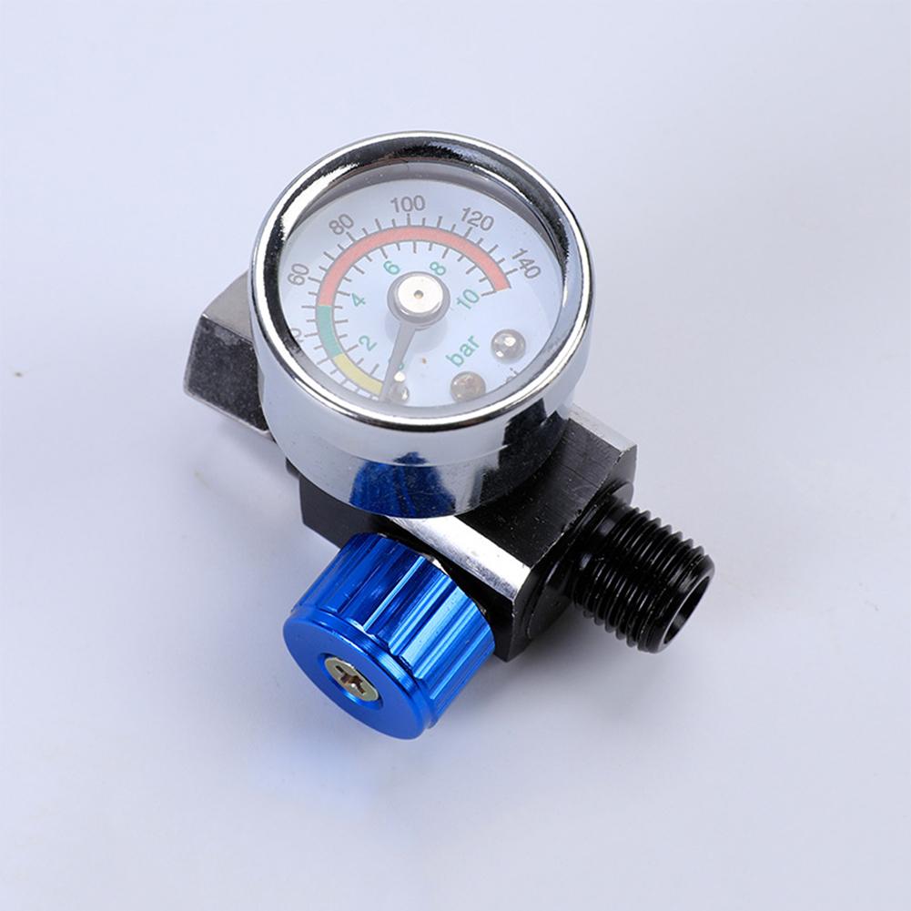 Pneumatic Inline Oil Water Trap Filter with Air Regulator Gauge for Airbrushes to Remove Contaminants and Water from Air Supply