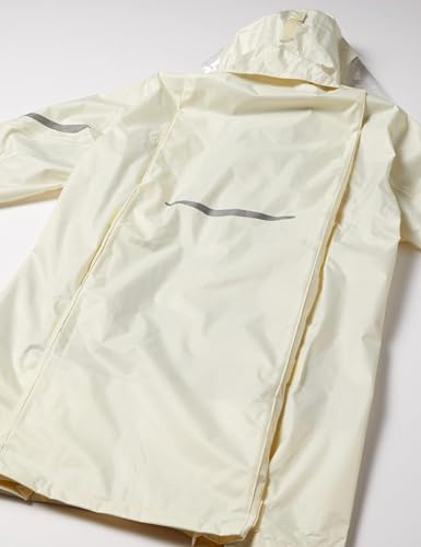 Winter Cherry Rain Suit for School, Rain Tuck Rain Suit II, Helmet-Compatible Hood, Backpack Compatible, Ivory, Size L