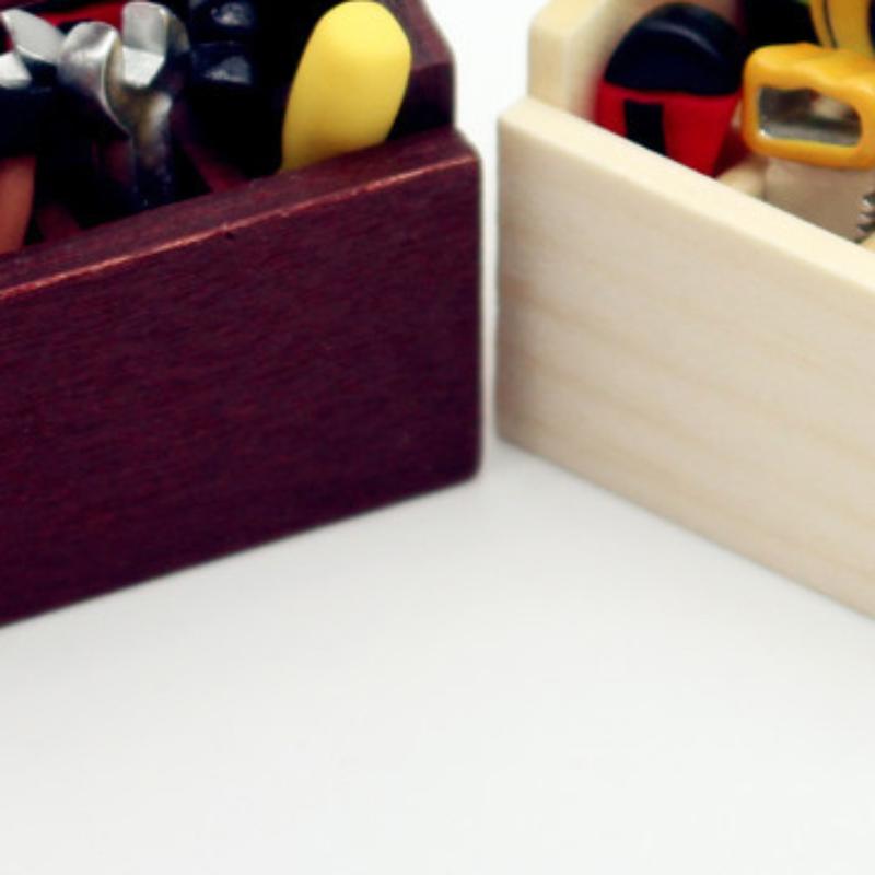 1 Sada 1:12 Miniaturní krabička na nářadí pro domeček pro panenky Ručně vyráběné sady nářadí Model Nábytkové doplňky Pro dekoraci domečku pro panenky Hračky Dekorativní rekvizity