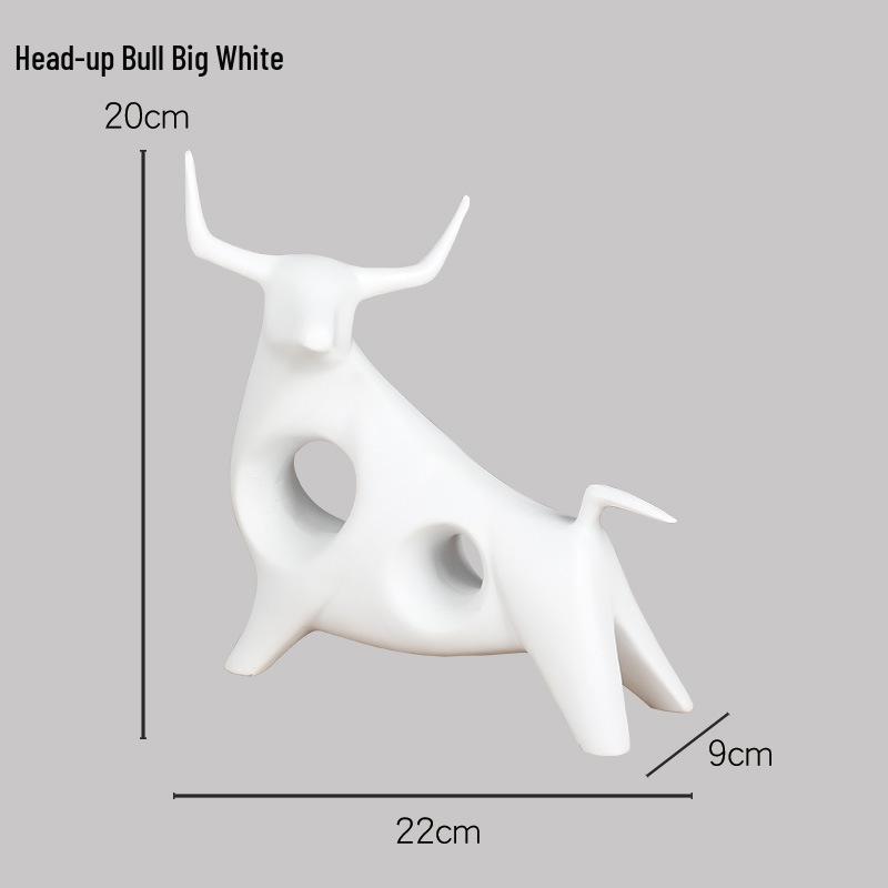 

Light Luxury Abstract Cow Figurine: Wealth-Attracting Decor for Living Room, Wine Cabinet, or Office – Elegant Opening Gift