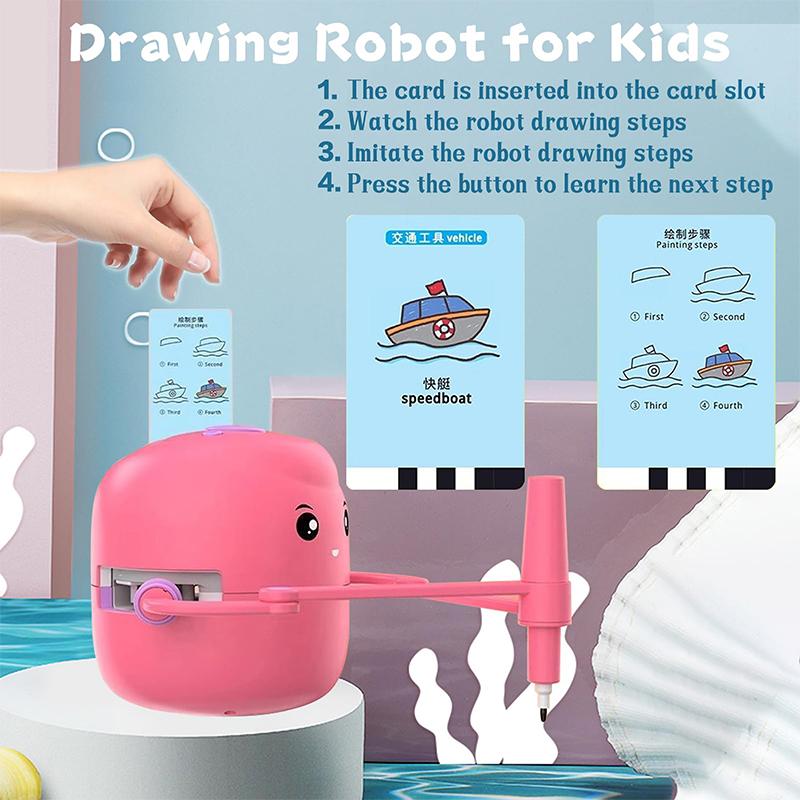 Smart Drawing Robot Intelligent Painting Robot Kids Drawing Toys For Children Birthday Gifts For Girls Early Educational Toys