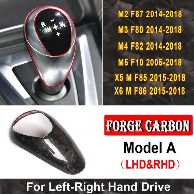 Carbon Fiber For BMW M2 F87 M3 F80 M4 F82 F83 M5 F10 X5M F85 X6M F86 Gear Shift Knob Cover Gearshift Shifter Sticker