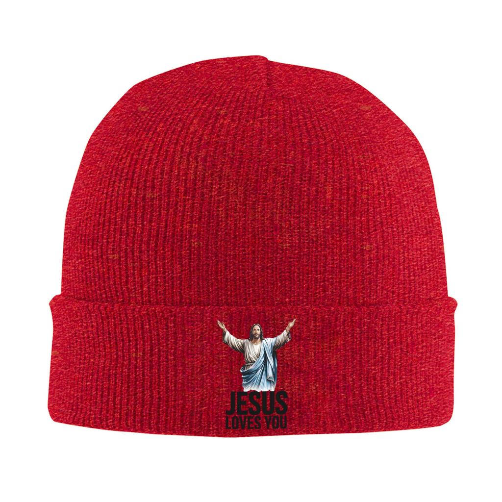 Jesus Loves You Warm Knitted Cap Winter Knit Bonnet Hat Skullies Beanies Hip Hop Caps for Unisex