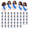 Jesus Model 12/48Pcs Mini Figurine PVC Savior Figure Themed Toy Statue Sculpture Desktop Decoration Easter Ornament Christmas Festival Gift Set
