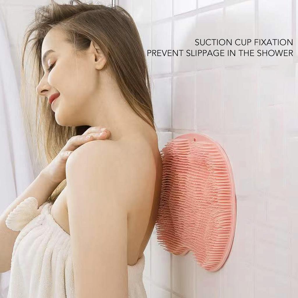 Shower Foot Scrubber Silicone Skid Resistance Shower Foot Massager Mat with Strong Suction Cups for Men Women