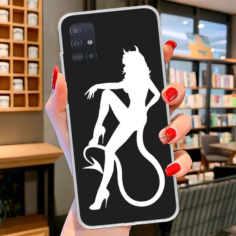 Angel Devil Sexy Girl Cover Phone Case For Samsung Galaxy A12 A22 A32 A52 A72 A02S Phone Case Note 20 Ultra 10 S10 Plus A51 A71