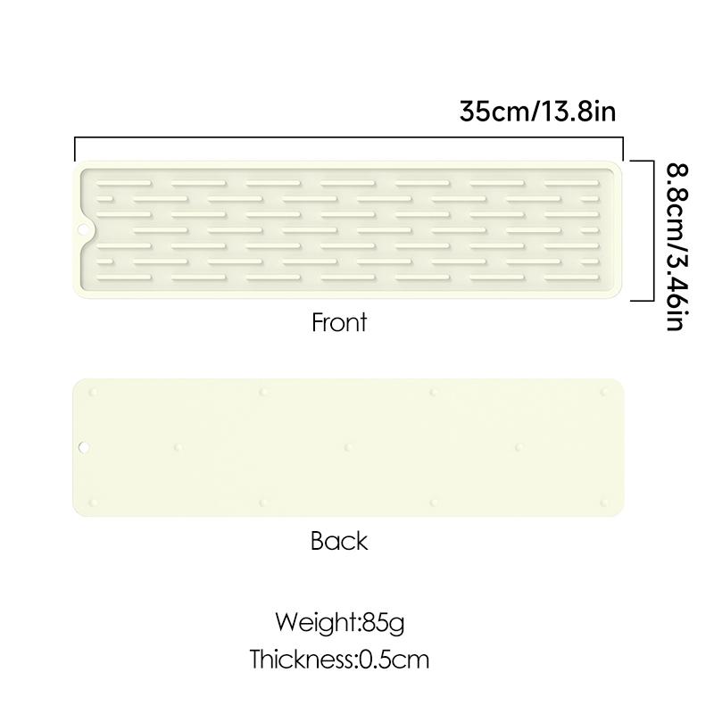 Silicone Dish Cup Drying Mat Anti-slip Sink Countertop Drain Pad Organizer Kitchenware Storage Protective Mat Kitchen Supplies