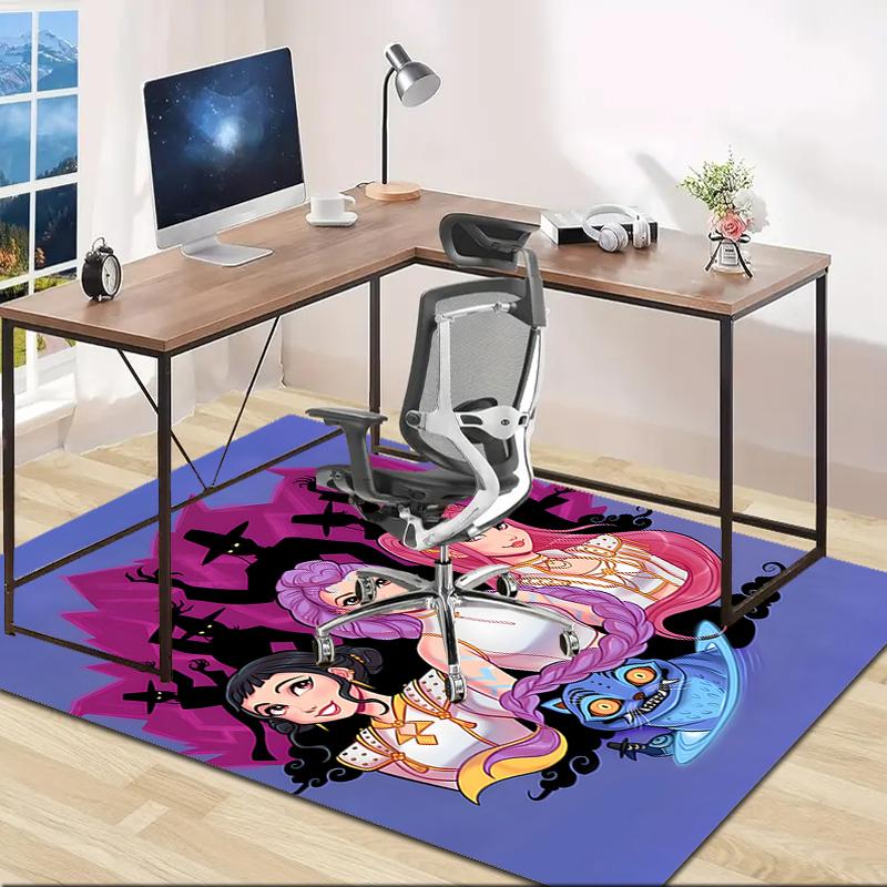 1pc KPop Demon Hunters5 Design Area Rug - Non-Slip, Soft & Cozy Floor Mat for Living Room, Bedroom, Office - Indoor/Outdoor Decorative Carpet