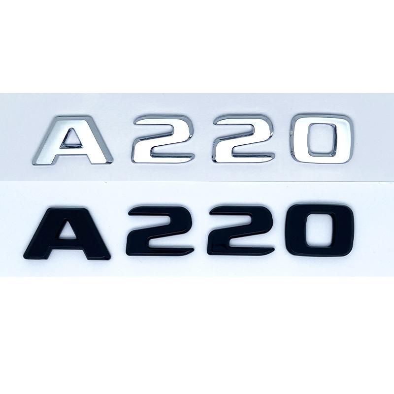3D Buchstaben A180 A200 A220 A250 A260 A180d A220d 4Matic ABS Emblem für Mercedes Benz A Auto Kofferraum Heck Logo Aufkleber