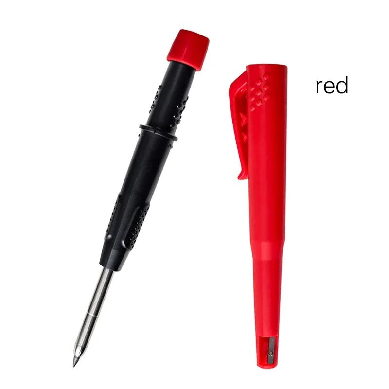 2-in-1 Solid Carpenter Pencils With Sharpener Carpenter 2.8mm Solid Mechanical Pencils Marking Tools Construction/carpenters