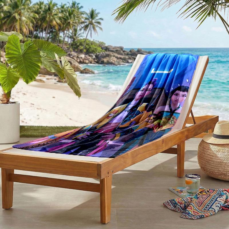 Kpop Hunter Fashion Beach Towel: Ideal for Summer Adventures Soft, absorbent and quick drying suitable for swimming and bathing