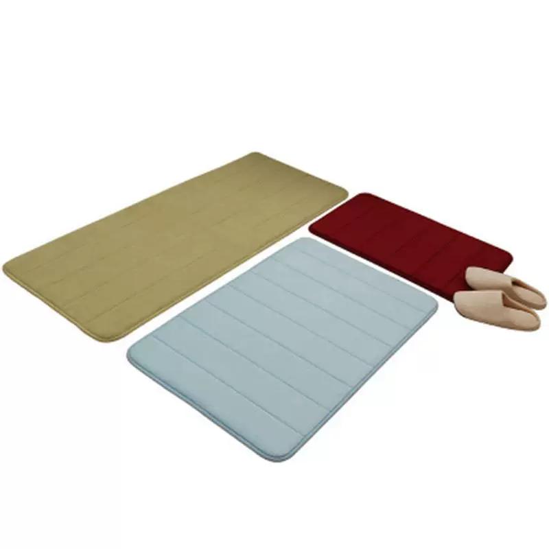 Thickened Coral Velvet Slow Rebound Memory Absorbent Floor Mat Bathroom Bedroom Non-Slip Foot Mat Kitchen Door Mat Carpet Home Use