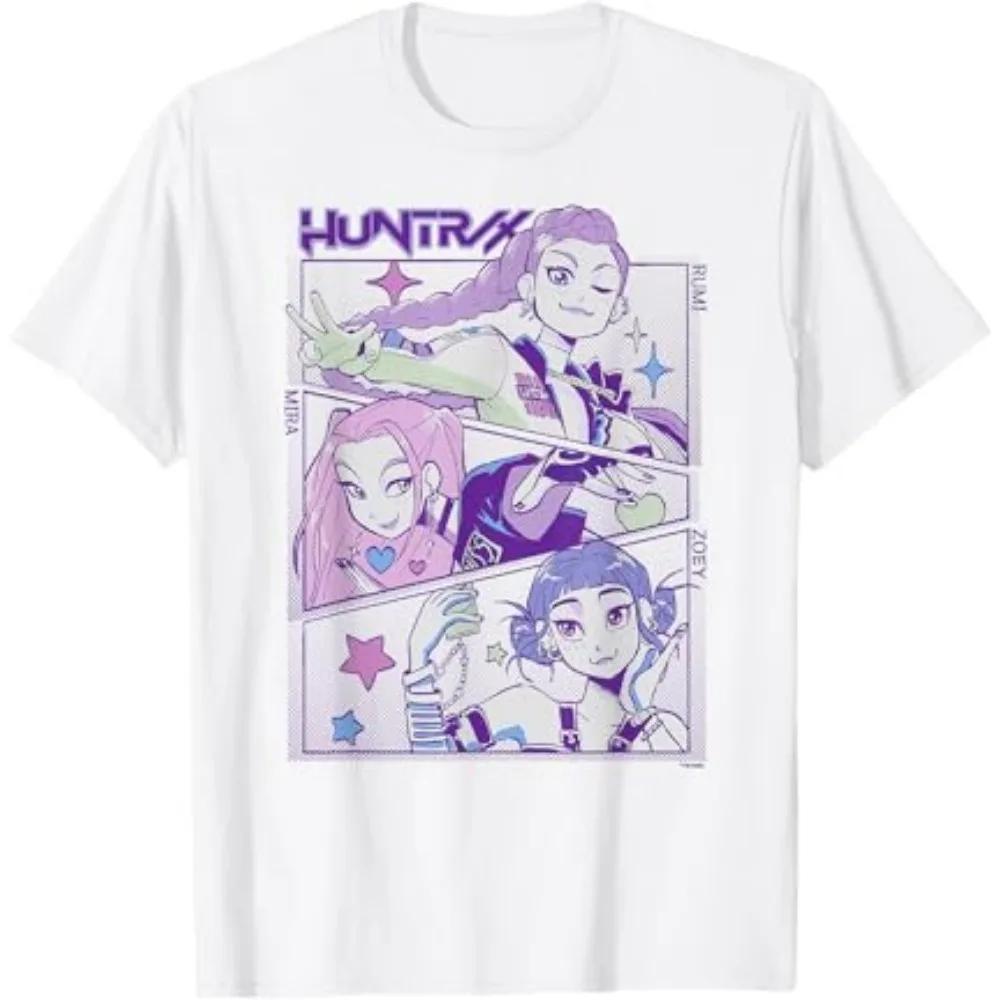 

25 Top New Summer Anime KPop Demon Hunters Fans Gifts Man and Women Girl Boy Kids Fashion Tees Mira Rumi Zoey Printing Sleeve S