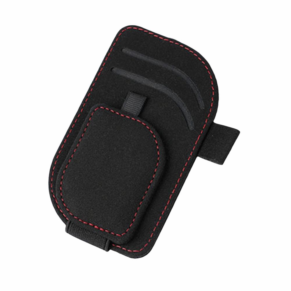 Magnetic Clip Magnetic Car Eyeglass Clips PU Leather Sunglasses Storage Case Auto Accessories