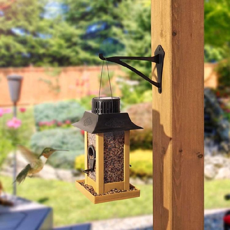 2Pcs Metal Hanging Brackets Set Weatherproof Indoor Outdoor Plant Hook Weatherproof Bird Feeder Hangers Accessories