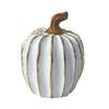 Decorazioni per la casa del Ringraziamento, Decorazioni di zucca autunnale, Zucca decorativa bianco oro, Zucche in resina, Ornamento festivo minimalista, Statuette per