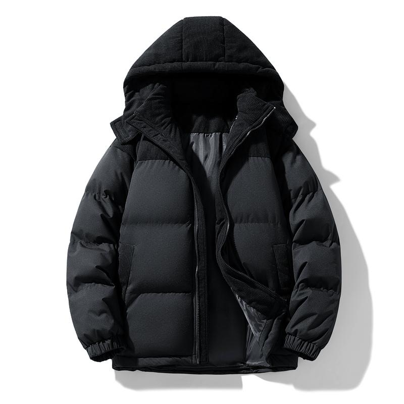 Hooded Cotton Jacket for Men and Women in Winter Windproof Plus Velvet Thickened Cotton Jacket Couple Thickened High-quality Cotton Jacket