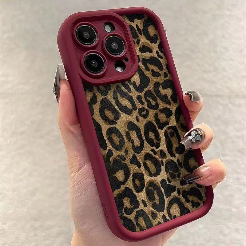 Retro Leopard Print Is Suitable for Iphone16pro Mobile Phone Case Apple 15 Anti-drop 14 Retro 13promax New 12x.