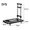 Folding Hand Truck with Wheels 110lbs Load-capacity Rustproof Corrosion Resistant Collapsible Trolly Portable Dolly Luggage Cart