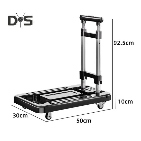 Folding Hand Truck with Wheels 110lbs Load-capacity Rustproof Corrosion Resistant Collapsible Trolly Portable Dolly Luggage Cart