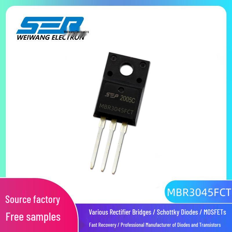 

SEP MBR3045FCT Schottky Diode, TO-220F, 30A/45V
