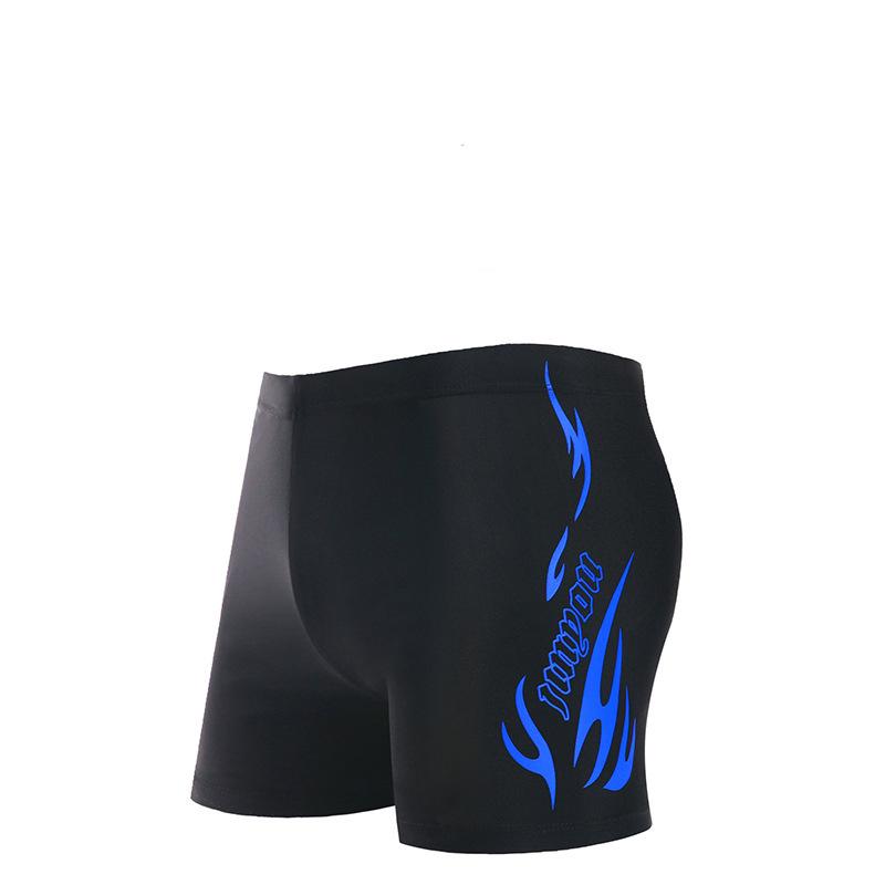 Men's Solid Color Swim Cap and Beach Shorts Set - Large Size Boxer Trunks with Letter Print, Anti-Embarrassment Design.