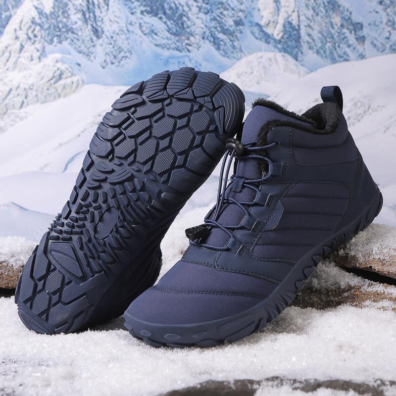 Women's Waterproof Non-Slip Fleece-Lined Boots - Plus Size, Wear-Resistant, Dirt-Resistant, Five-Finger Design