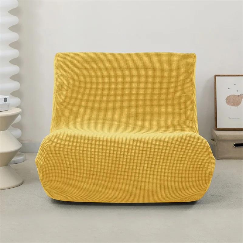 Elastic Polar Fleece Strench Sofa Covers Solid Color Stretch Relax Chair Slipcovers Single Lounge Couch Protectors Cover