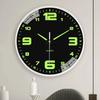 20cm Luminous Wall Clock No Punch Wall Clock for Home Use Silent Movement Easy To Read Glow-in Dark Clock For Living Room Clock