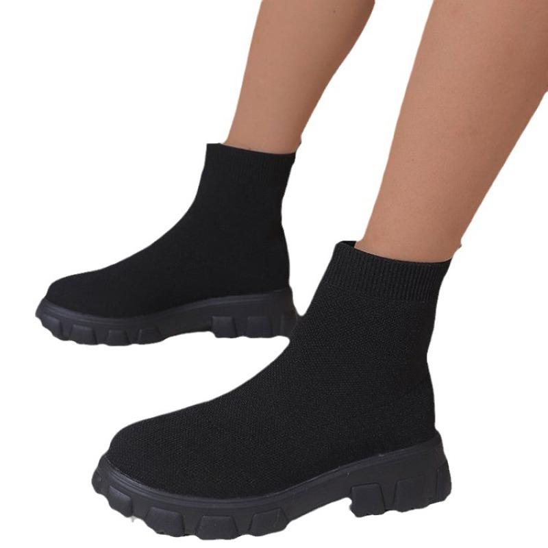 Sports Boots Women's Autumn and Winter New Women's Boots Plus Size One Foot Sock Boots