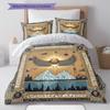 Magictools Pattern Bedding Quilt Set Quilt Cover Pillowcase Home Decoration Birthday Gift (1 * duvet cover + 2 * pillowcase, without core)