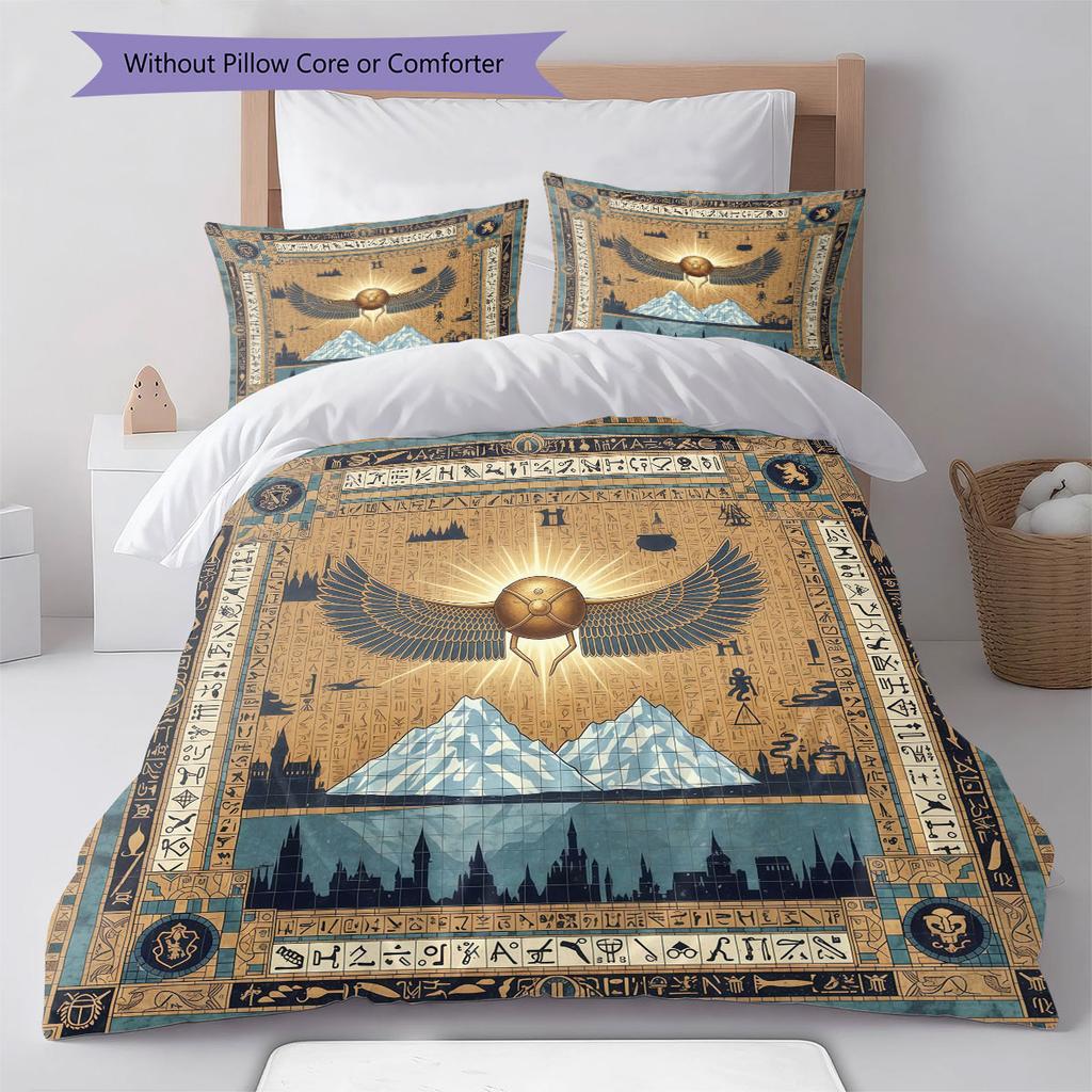 Magictools Pattern Bedding Quilt Set Quilt Cover Pillowcase Home Decoration Birthday Gift (1 * duvet cover + 2 * pillowcase, without core)