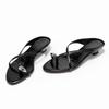Original Designer Cross Strap Over Toe Slippers Women Sexy Peep Toe Kitten Heel Comfort Slide Sandals Summer Concise Beach Shoes