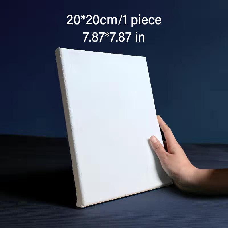 Panou de Desen din Pânză Albă, Cadru din Lemn cu Pânză de Bumbac, Potrivit Pentru Acrilic, Guașă, Practică de Pictură, Creație, Materiale de Artă, HB-05, 1 Bucată