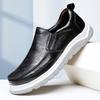 Men's Shoes 2025 Summer New Men's Soft Sole Elastic Wear-resistant Waterproof Leather Surface One Pedal Sports Style Casual Trendy Shoes