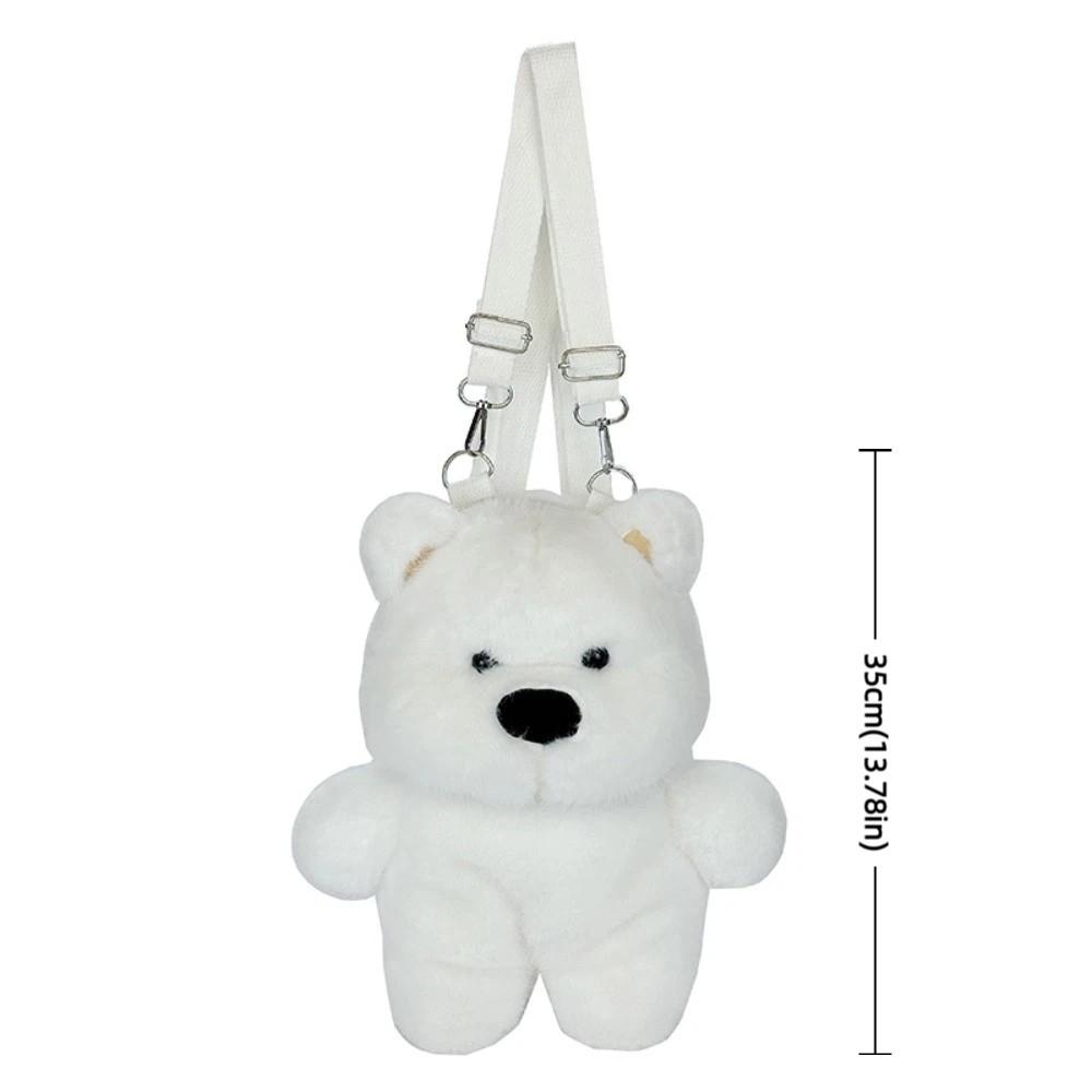 Cartoon White Dog Backpack West Highland Lightweight Puppy Shoulder Bag Fabric Soft Fluffy Crossbody Bag Women's Accessories