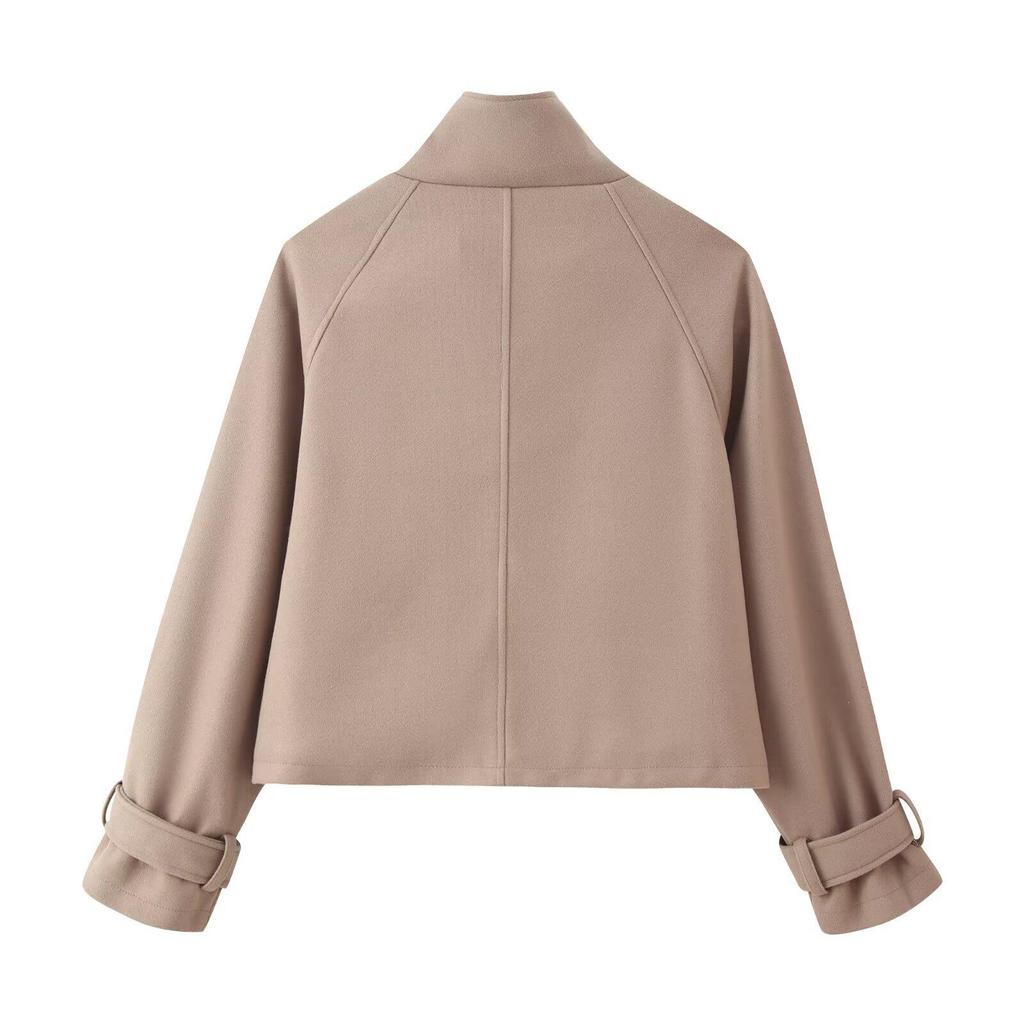 Women's Casual Stand-Up Collar Short Jacket