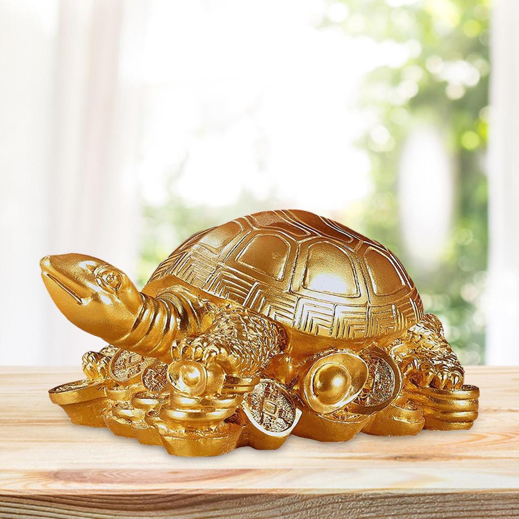Elegant Resin Turtle Figurine for Home Office Decor