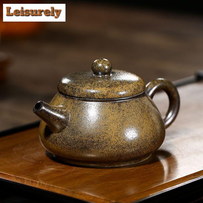 200ml Yixing Purple Clay Teapot Handmade Hyperthermy Yun Scoop Pot Raw Ore Section Mud Tea Maker Kettle With Filter Zisha Teaset